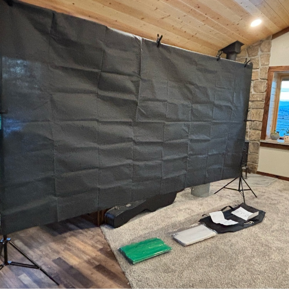 Black Photography Backdrop with Stand